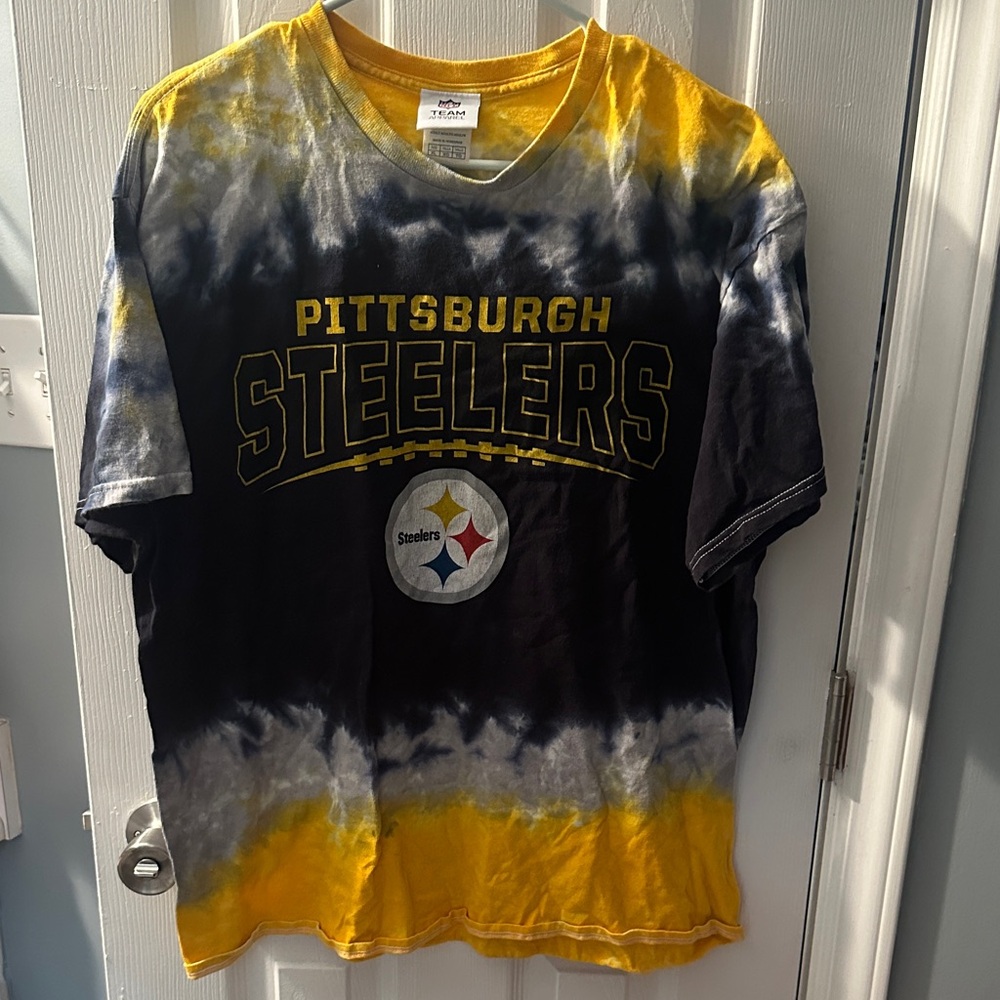 NFL Pittsburgh Steelers Yellow and Black Tie-Dye Tee